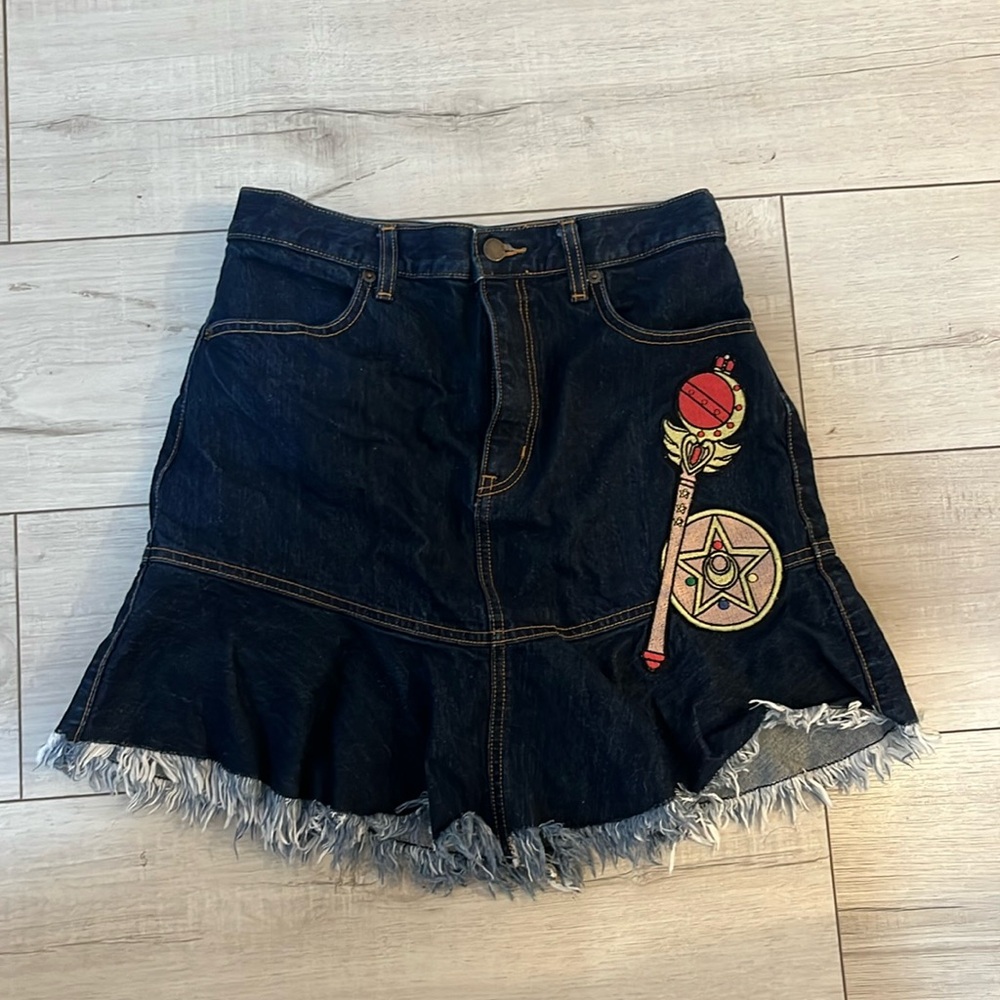 *RARE* GU X Sailor Moon mermaid Jean dress 27 waist— from Japan